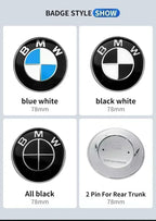 1pcs 78mm 51141970248 Car Emblem Reartrunk Logo Badge Styling Accessories for BMW E66 E53 X5 E46 E39 E38 E90 E60 E36 F30 F20 F10