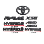 Overlays NEW 2019-2024 Suitable for Toyota Rav4 XLE XSE AWD Hybrid Matte Blackout Emblems Kits