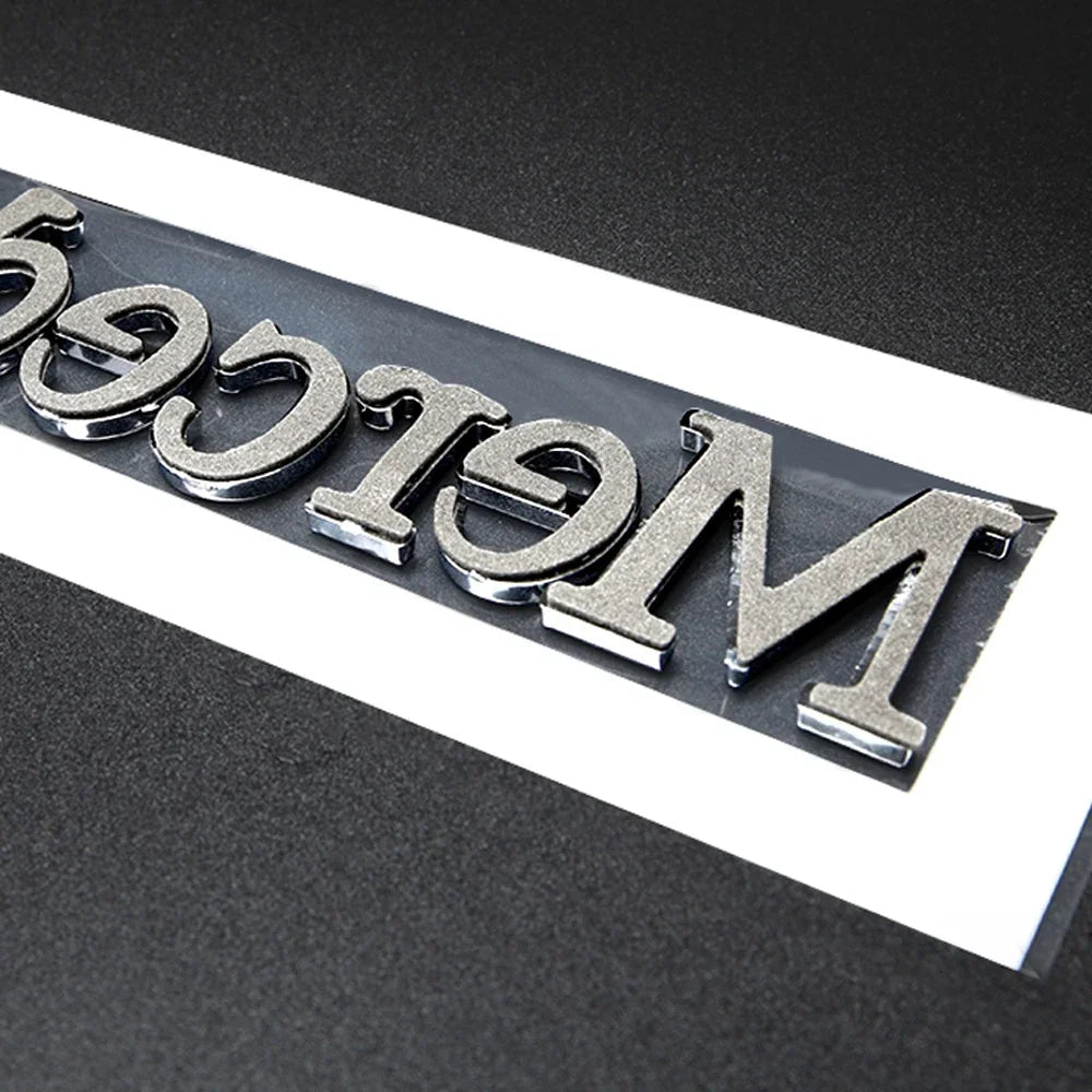 1pcs Car Badge Rear Trunk Body Sticker Emblem Decoration For Mercedes Benz AMG W108 W124 W126 W140 W205 W201