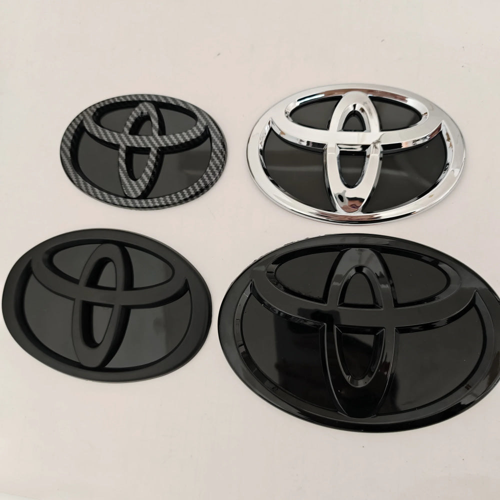 Modified Black Bottom Front Grille Badge Trunk Car Logo Suitable for Toyota RAV4 CAMRY COROLLA LANDCRUSER RAV4 VIOS SIENNA YARLS