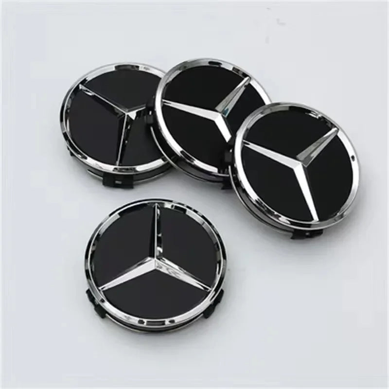 Car Wheel Center Logo Hub Cap 4pcs 75mm For Mercedes Benz AMG W204 C218 A207 C117 CLA CLS E Class W212 S212 X166 W176 W205 W246