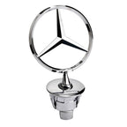 44mm 3D Metal Blue Chrome Star Bonnet Hood Logo Emblem Badge for Mercedes Benz W205 W204 AMG GLC CLA Interior Moulding LBMSLK