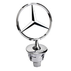 44mm 3D Metal Blue Chrome Star Bonnet Hood Logo Emblem Badge for Mercedes Benz W205 W204 AMG GLC CLA Interior Moulding LBMSLK