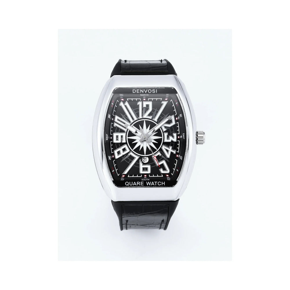 DENVOSI Men's Barrel shaped Watch, Luxury Fluorescent Silicone Strap, Men's Fashion, Leisure, Sports Quartz Watch
