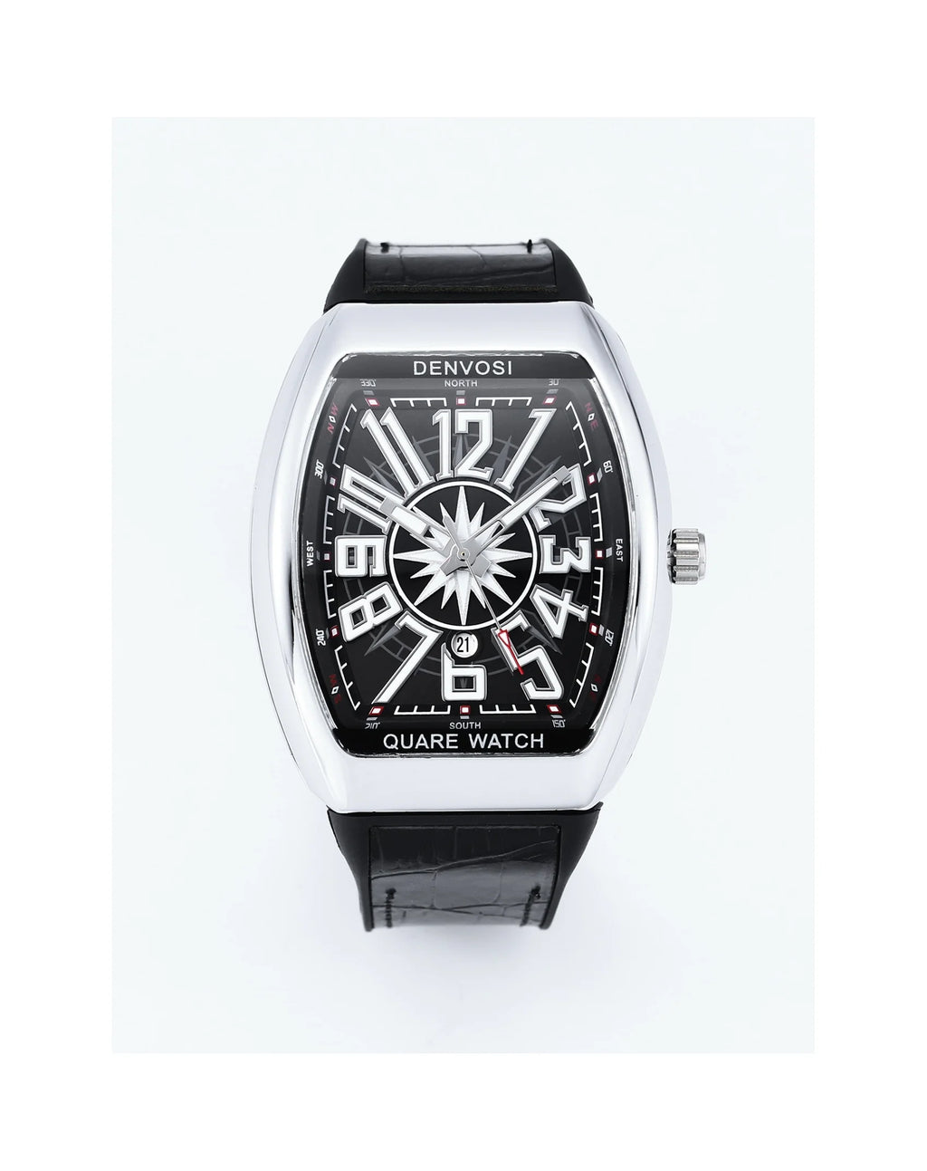 DENVOSI Men's Barrel shaped Watch, Luxury Fluorescent Silicone Strap, Men's Fashion, Leisure, Sports Quartz Watch