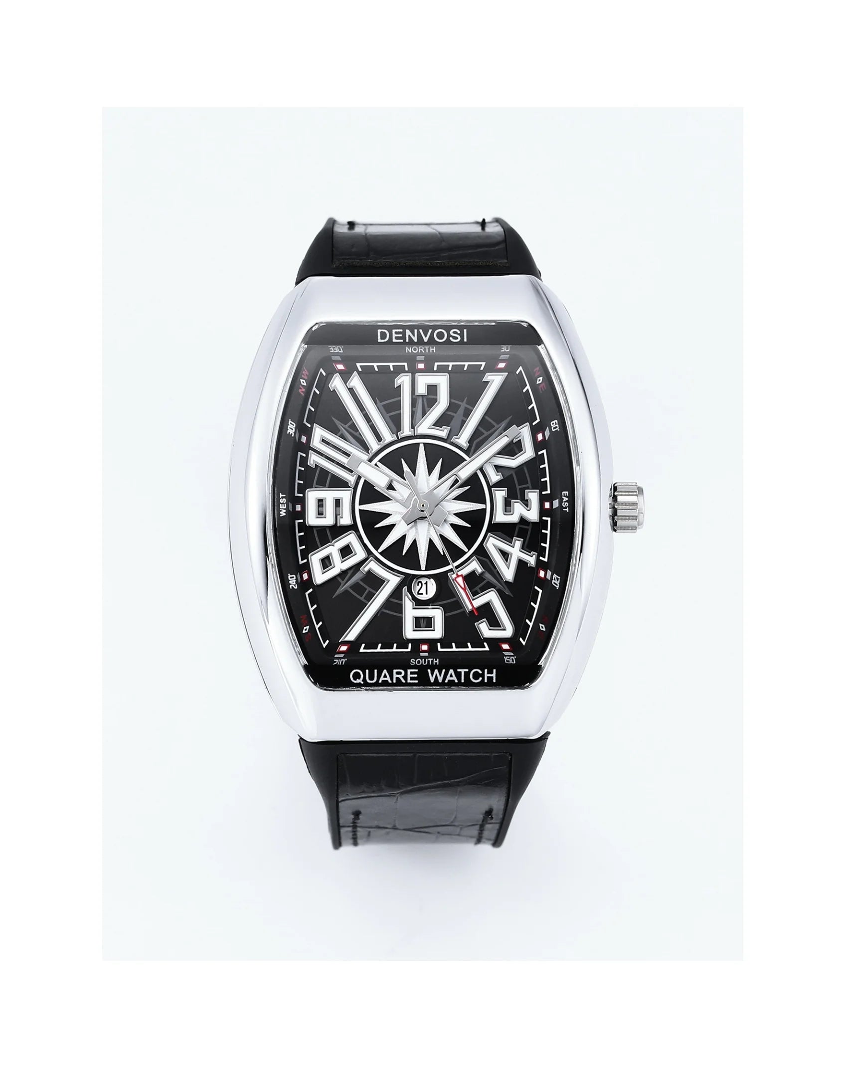 DENVOSI Men's Barrel shaped Watch, Luxury Fluorescent Silicone Strap, Men's Fashion, Leisure, Sports Quartz Watch