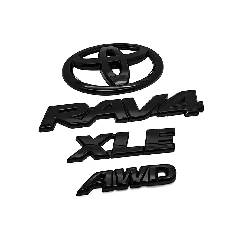 Overlays NEW 2019-2024 Suitable for Toyota Rav4 XLE XSE AWD Hybrid Matte Blackout Emblems Kits