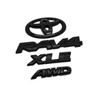 Overlays NEW 2019-2024 Suitable for Toyota Rav4 XLE XSE AWD Hybrid Matte Blackout Emblems Kits