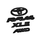 Overlays NEW 2019-2024 Suitable for Toyota Rav4 XLE XSE AWD Hybrid Matte Blackout Emblems Kits