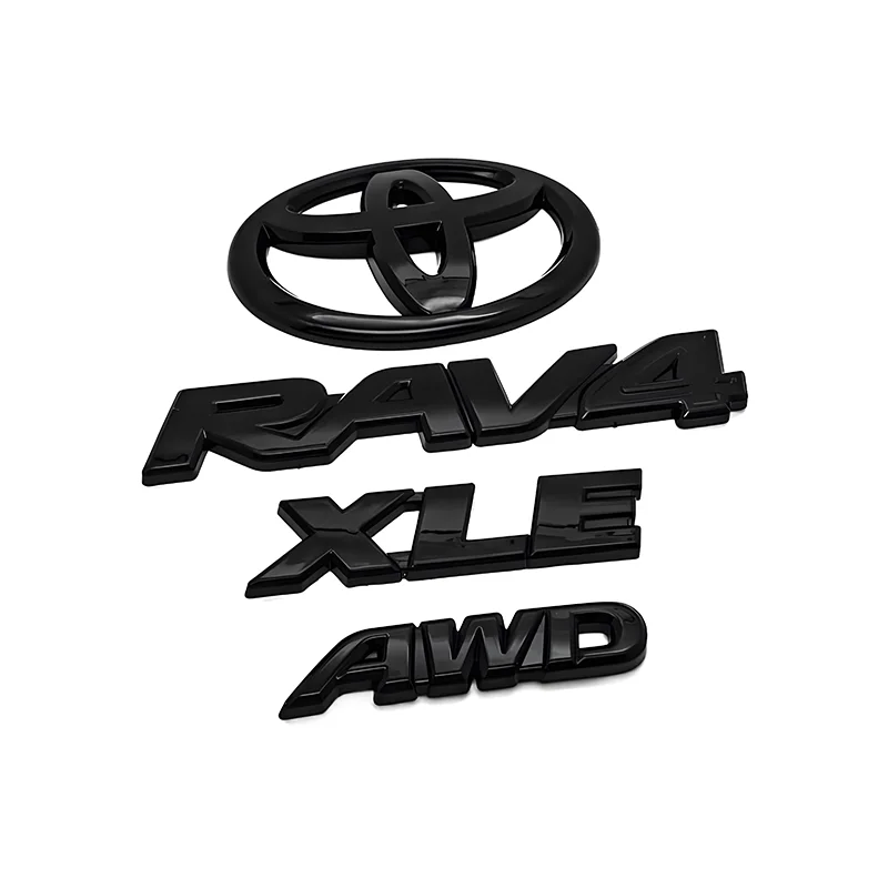 Overlays NEW 2019-2024 Suitable for Toyota Rav4 XLE XSE AWD Hybrid Matte Blackout Emblems Kits