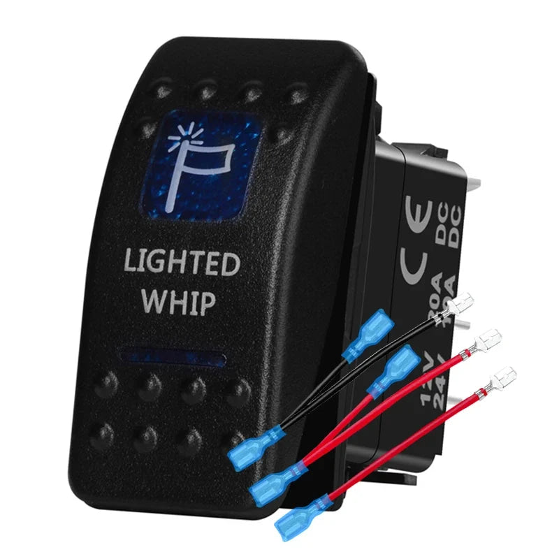 12v/24v Blue Led Light 5 Pin On Off SPST Rocker Switch 7 Pin On Off On ARB Carling Style Car Boat Waterproof Push Switch