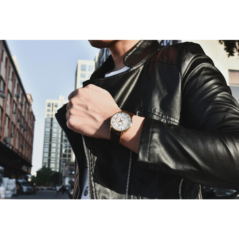 2026 Pagani Design Reloj Hombre PD1654 Quartz Watch Men 100M Water Resistant Leather Strap  Fashion Business Wristwatch reloj