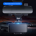 Soporte para Teléfono con Espejo Retrovisor SEAMETAL para Automóvil, Rotación Libre, Ajuste, Soporte para Teléfono con Agarre Estable, Soporte de Navegación para Teléfono Inteligente