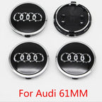 4PCS 60mm 61mm 68mm 69mm 77mm Car Wheel Center Cap Hub Cover Badge For Audi A6 A3 A4 A5 A6 Q2L Q3 Q5 Q7 Q8 R8 Hubcap Accessories