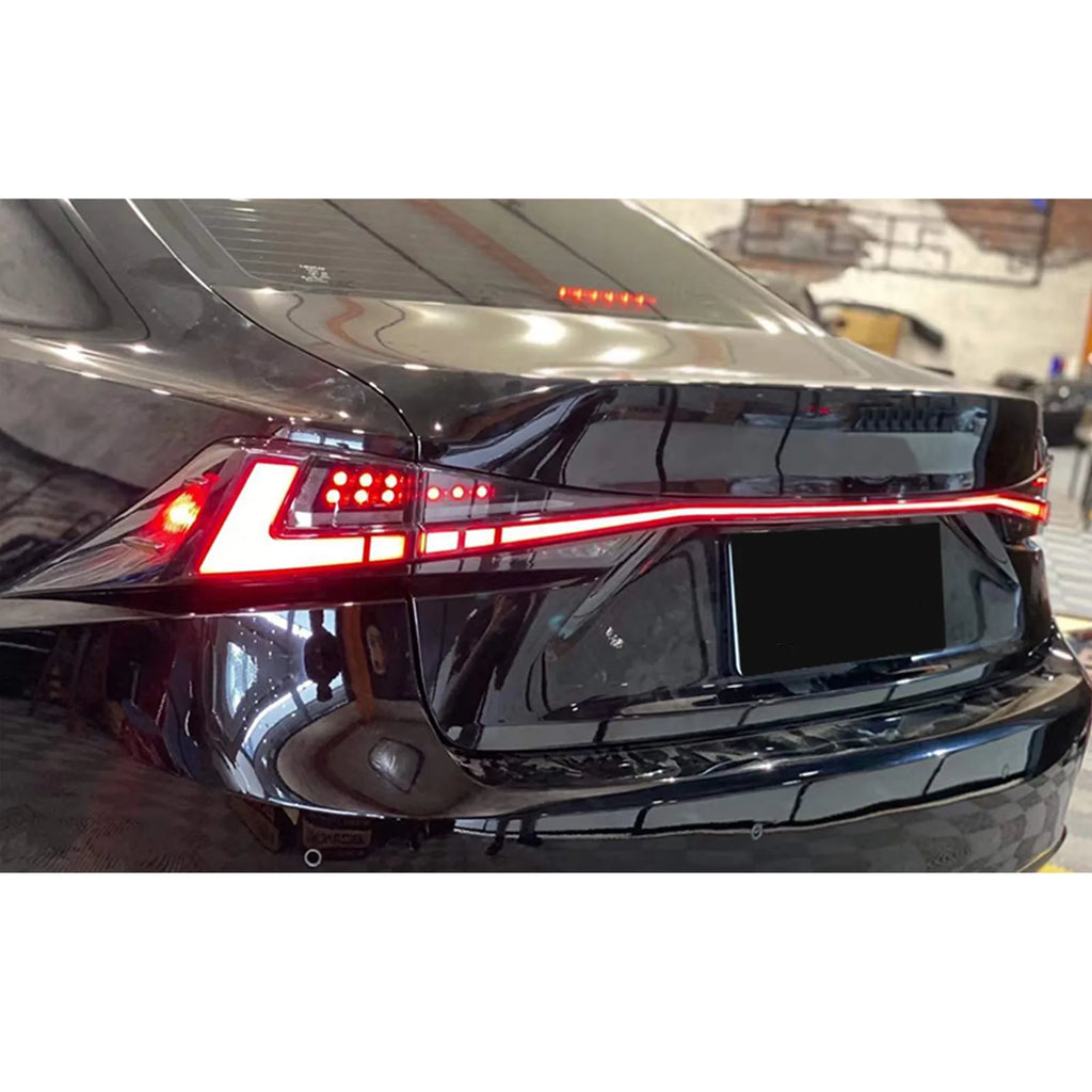 LED Tail Lights for Lexus IS250 IS350 IS200t IS300 ISF 3IS 2014-2020 Clear Sequential Turn Signal Rear Trunk Lid Lamps Assembly