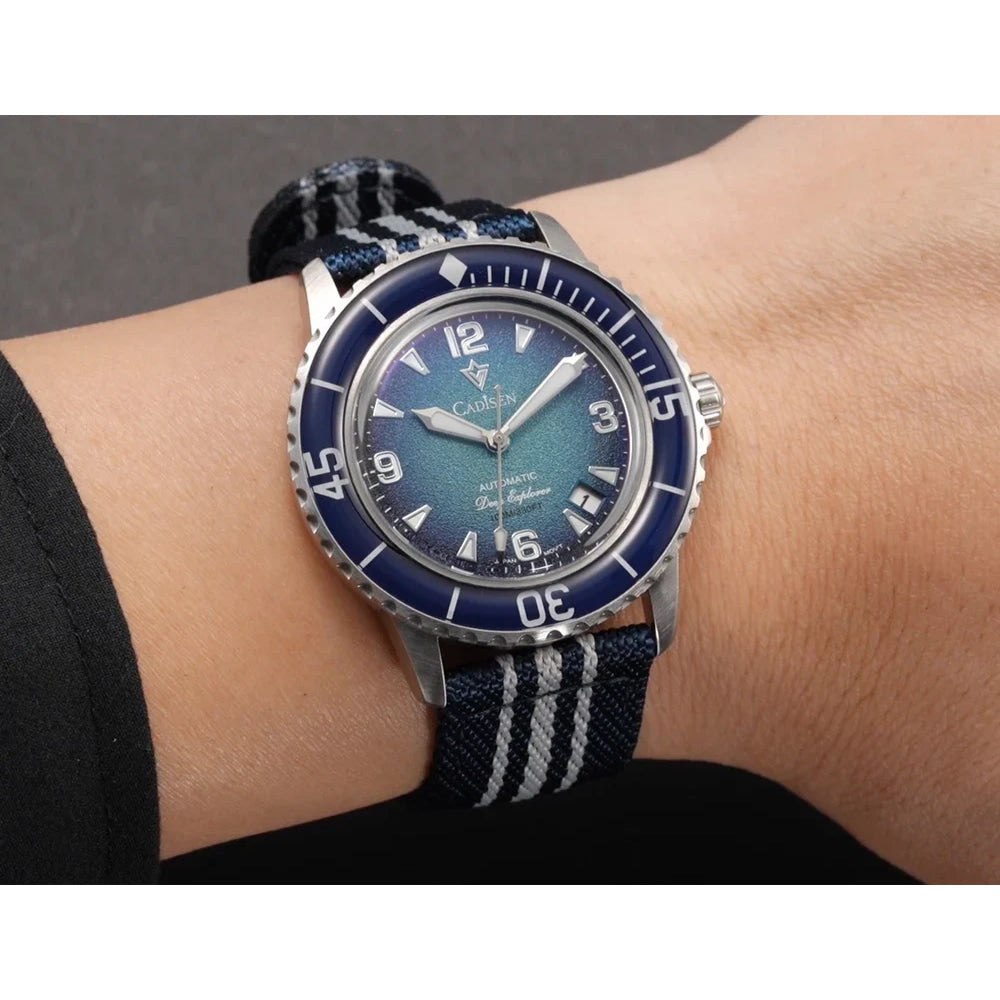 CADISEN Deep Explorer 2025 New Automatic Mechanical Watch Man Canvas Strap Wristwatch MIYOTA  Luxury Luminous Waterproof Watches