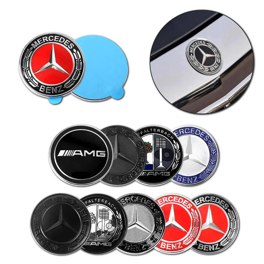 Exclusive for Mercedes-Benz Engine Hood Badges: ABCERS Grade GLA GLC GLK CLA CLS Flat Front Engine Hood Badges