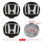 4pcs 56/58/60/69mm Car Wheel Center Hub Caps Accessories For Honda Type R Type S VTEC DOHC Modulo Vezel Legend Si RR Insight