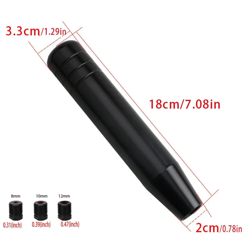 18cm Car Universal Gear Shift Knob MT Gear Stick Lever Shifter Knob Handle Aluminum Extended Gear Shifter Gear Head Knob Manual