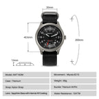 BERNY Titanium Automatic Men's Field Watches Date Sapphire Super Luminous Sports Easy Read Outdoor 10ATM Mechanical Watch