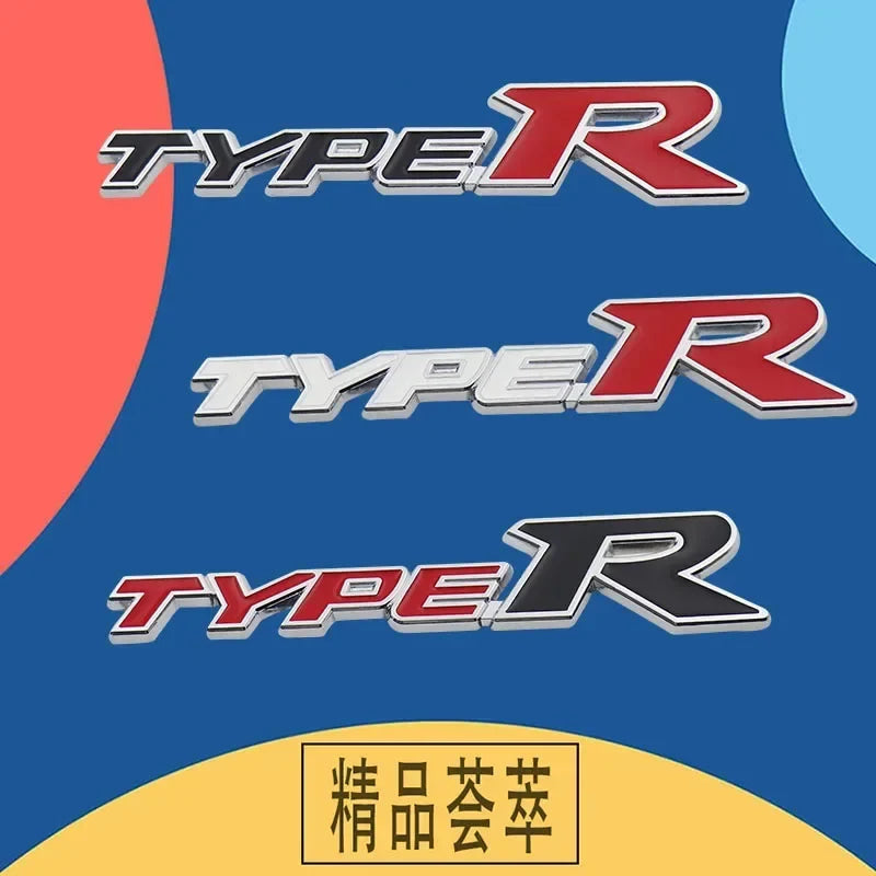 3D TYPER TYPE R for car Hood Fender trunk Rear Nameplate Decal Emblem Badge Sticker