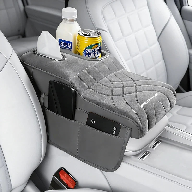 Car Console Armrest Box Booster Pad Car Arm Rest Padded Cover For Mercedes Benz AMG W204 W206 W205 W203 W211 W212 W213 W210 W124