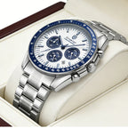New Men Watch Calendar Business Quartz Watches Mens Top Brand Luxury Sport Waterproof Luminous Stainless Steel Man Wristwatches