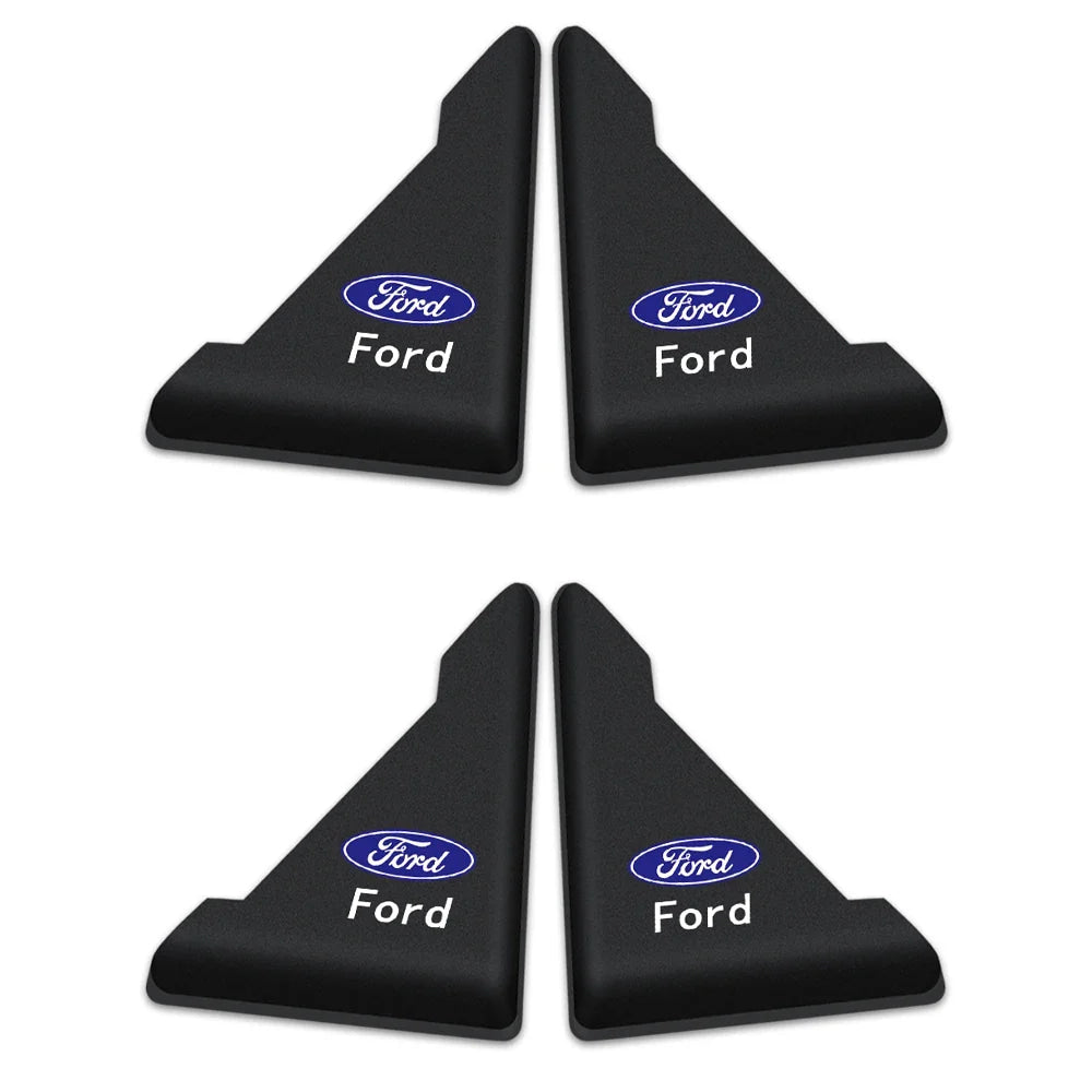 2/4PC Silicone Car Badge Door Corner Cover Bumper Crash Scratch Protector For Ford Fiesta Kuga Mustang ST Mondeo Explorer Escape