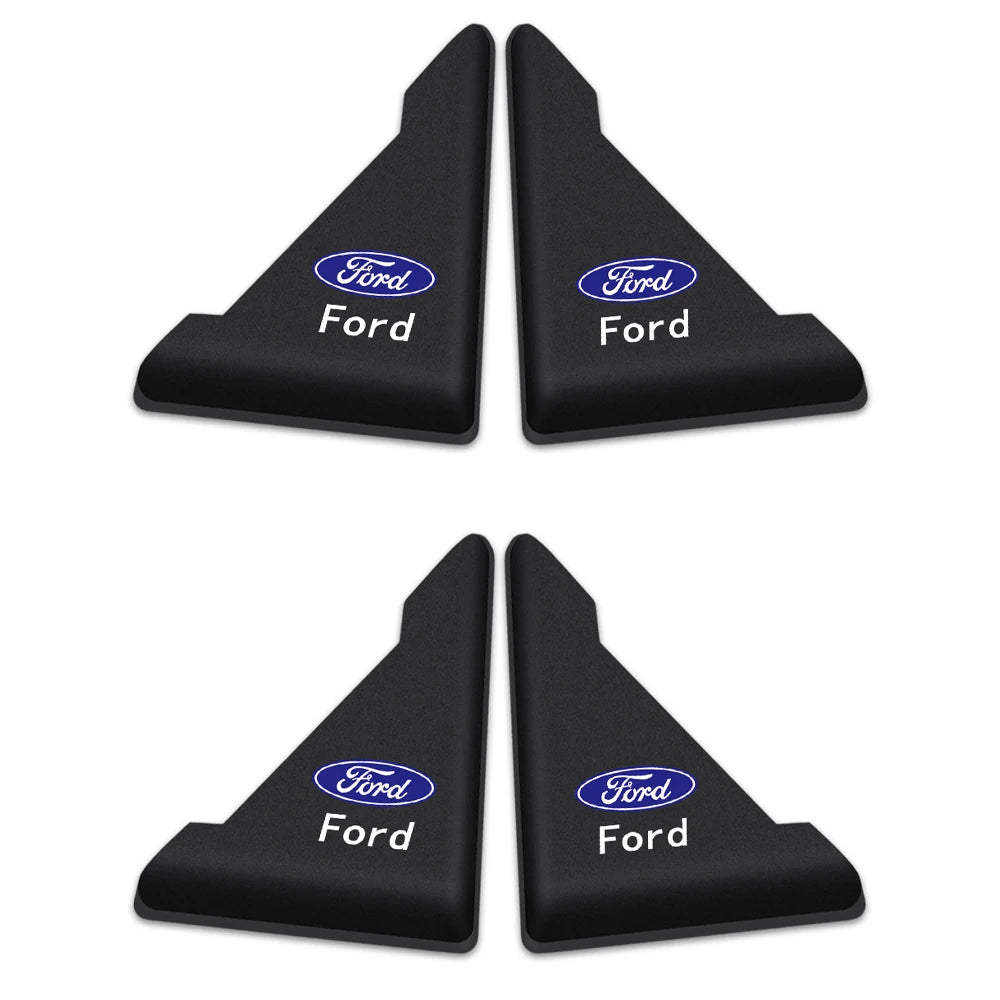 2/4PC Silicone Car Badge Door Corner Cover Bumper Crash Scratch Protector For Ford Fiesta Kuga Mustang ST Mondeo Explorer Escape