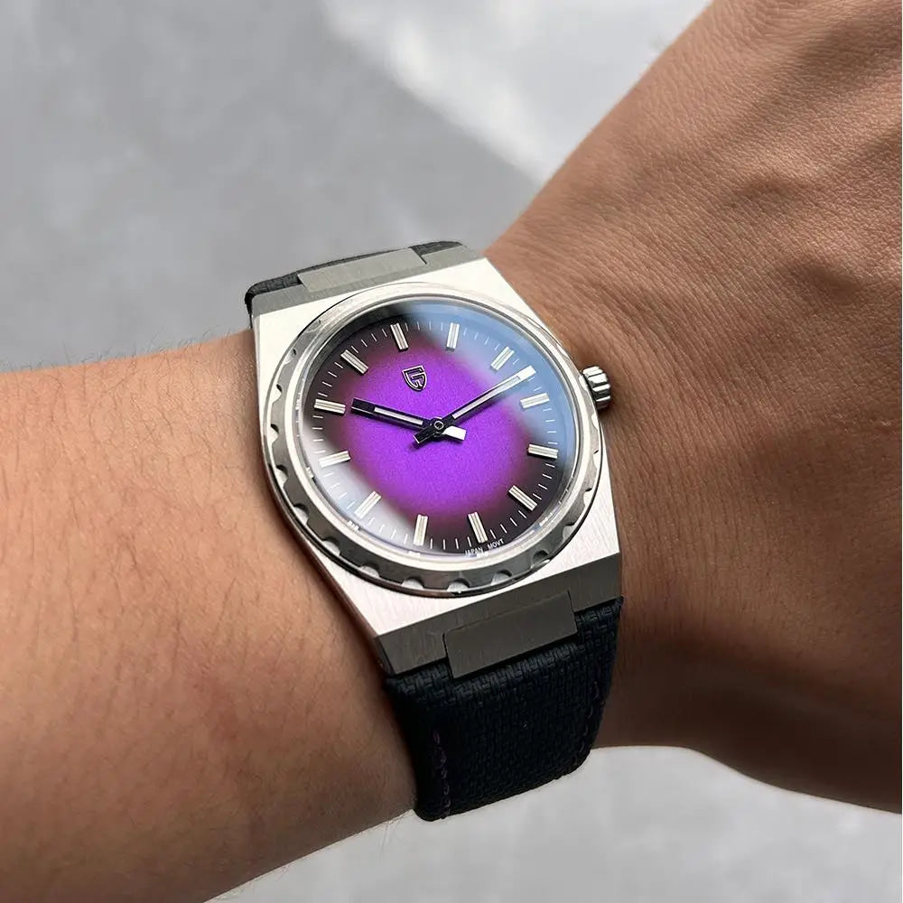 PAGANI DESIGN Men's Sport Quartz Watches Ultra-Thin 7mm Series 222 Sapphire Stainless Steel Waterproof Watches for Man
