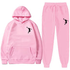 Sports Basketball Brand Sweatshirt Sweatpants Men Women 2 Pieces Sets Tracksuit Fashion Casual Hooded Sportswear Sudadera Hombre