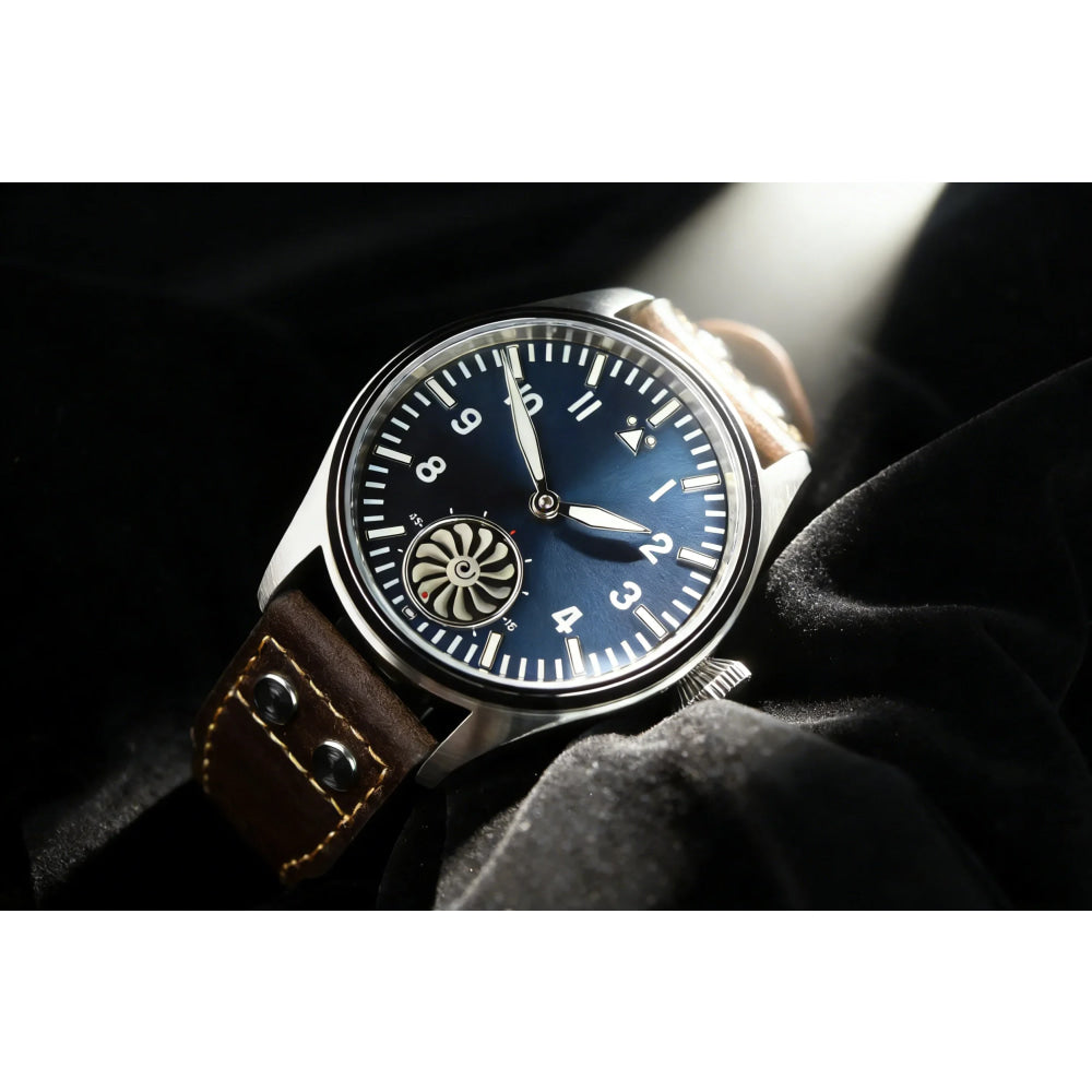 HRUODLAND Pilot Watch for Men BGW-9 Luminous Mechanical Wristwatch 316L Stainless Steel Sapphire Glass 10ATM Waterproof F016