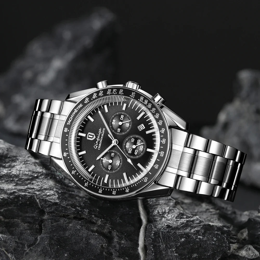 New Men Watch Calendar Business Quartz Watches Mens Top Brand Luxury Sport Waterproof Luminous Stainless Steel Man Wristwatches