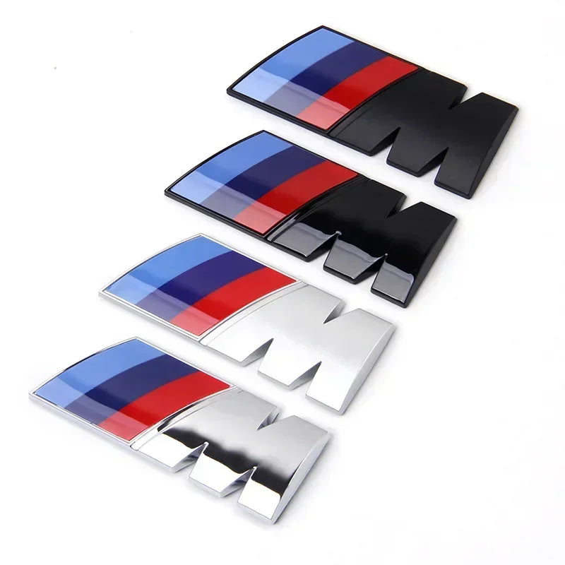 BMW M Tri-Color Emblem Badge for 1/3/5/7 Series X1 X3 X5 X6 Waterproof Fender & Trunk 3D Logo Sticker M Sport Car Accessories