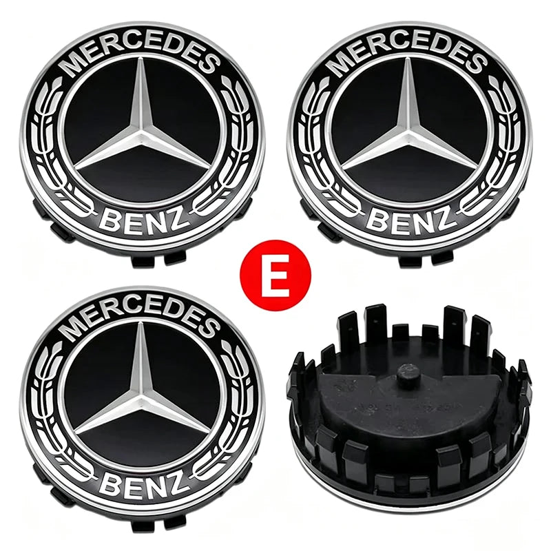 4Pcs 75MM for Mercedes Benz C E A B S Class GLE GLA GLB GLC GLS AMG W203 W204 W205 W176 W177 Floating Car Wheel Hub Center Caps