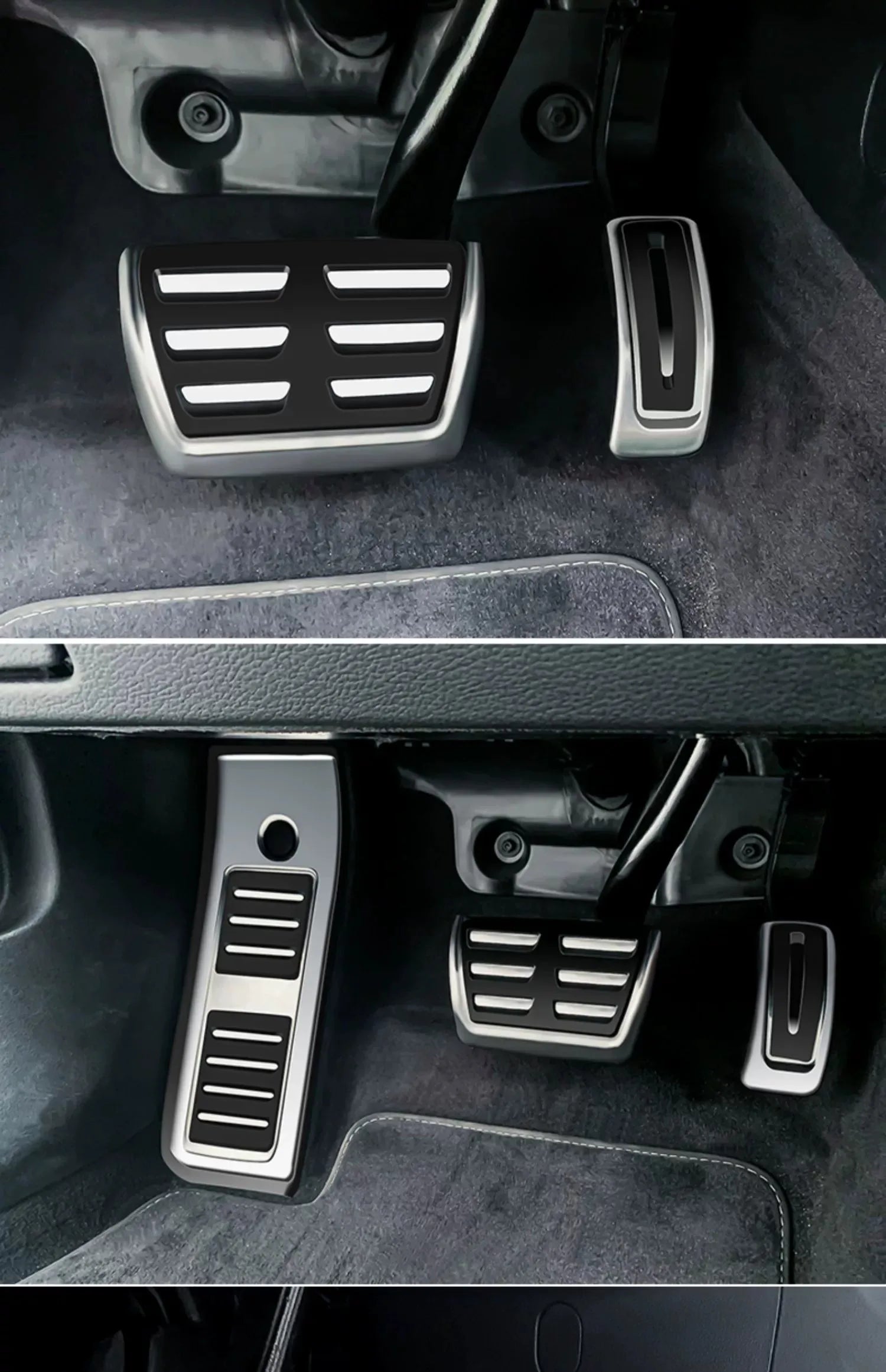 LULECI Car Pedals for Audi AT MT 2009-2024 A4 B8 B9 A6 C7 C8 Q5 High Quality Stainless Steel Accelerator Brake Pedal Cover Pads