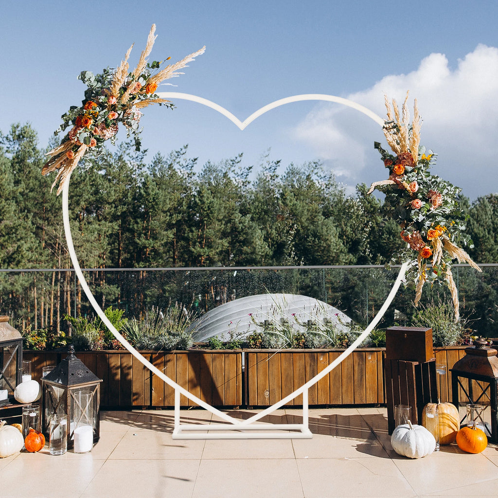Soporte de fondo de arco de globo de boda de Metal en forma de corazón, marco de decoración de fiesta, soporte de fondo de flores