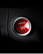 BETTERHUMZ Carbon Fiber For Mercedes Benz W204 W205 W212 C E Class Car Engine Start Stop Button Trim Ring Sticker Accessories