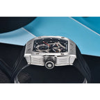 PAGANI DESIGN skeleton Watch Sapphire YS012 Automatic Men’s Quartz Watch Silicone Square Clock Waterproof Relogio Masculino
