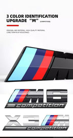 3D ABS Chrome Emblem Letters logo Car Trunk Badge Sticke for BMW M power Thunder Edition competition M1 M2 M3 M5 M7 X3M X5M X7M