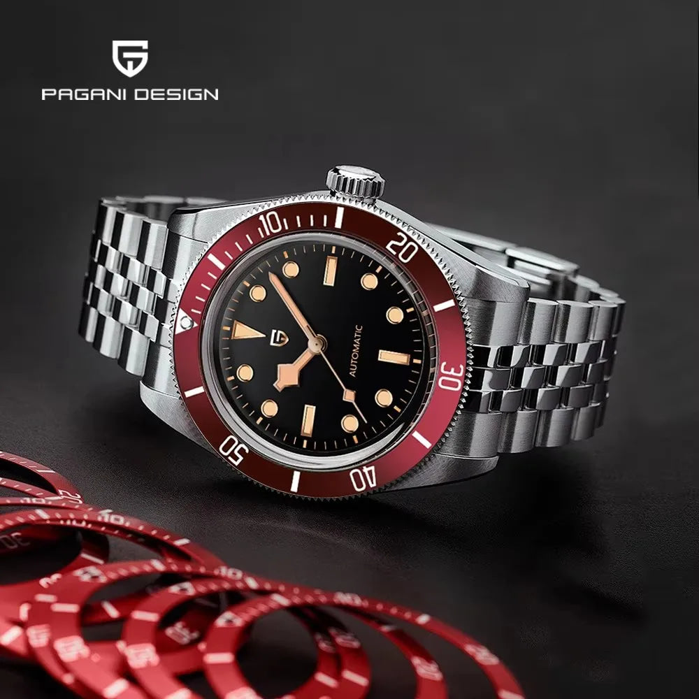 PAGANI DESIGN BB58 Retro Mens Watches 2026 Luxury Automatic Watch For Man Mechanical Wristwatch AR Sapphire Waterproof Men Gift