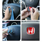Car  Accessories Freshener Steering Wheel Emblem H-Sticker For Honda Civic Accord City CRV Jade Fit Odyssey Hybrid