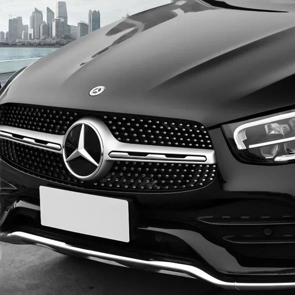 3D 185MM 205MM Front Grille Star Logo Emblem Badge Auto Accessories for Mercedes-Benz Amg C/B/E Class W205 W253 W213 GLC GLE