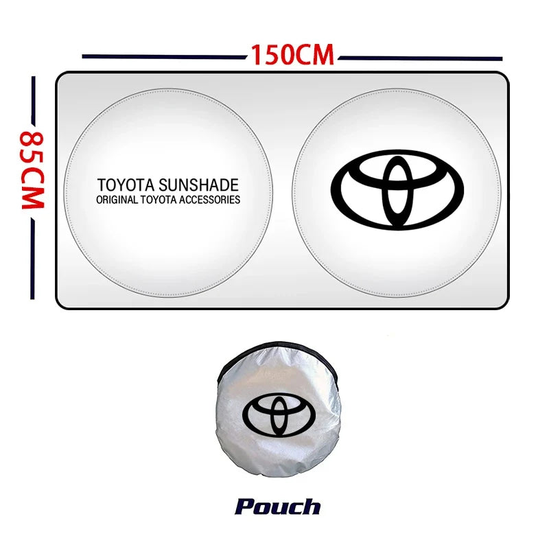 Car interior stickers Car Windshield Sunshade Cover Sun Visor UV Protector For Toyota Corolla Camry rav4 Yaris hilux prius PRODA