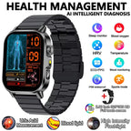 2026 New Model Uric Acid & Lipid Health Analysis Smart Watch Men ECG+PPG Bluetooth Call 2.01-inch Flashlight Smartwatch Women