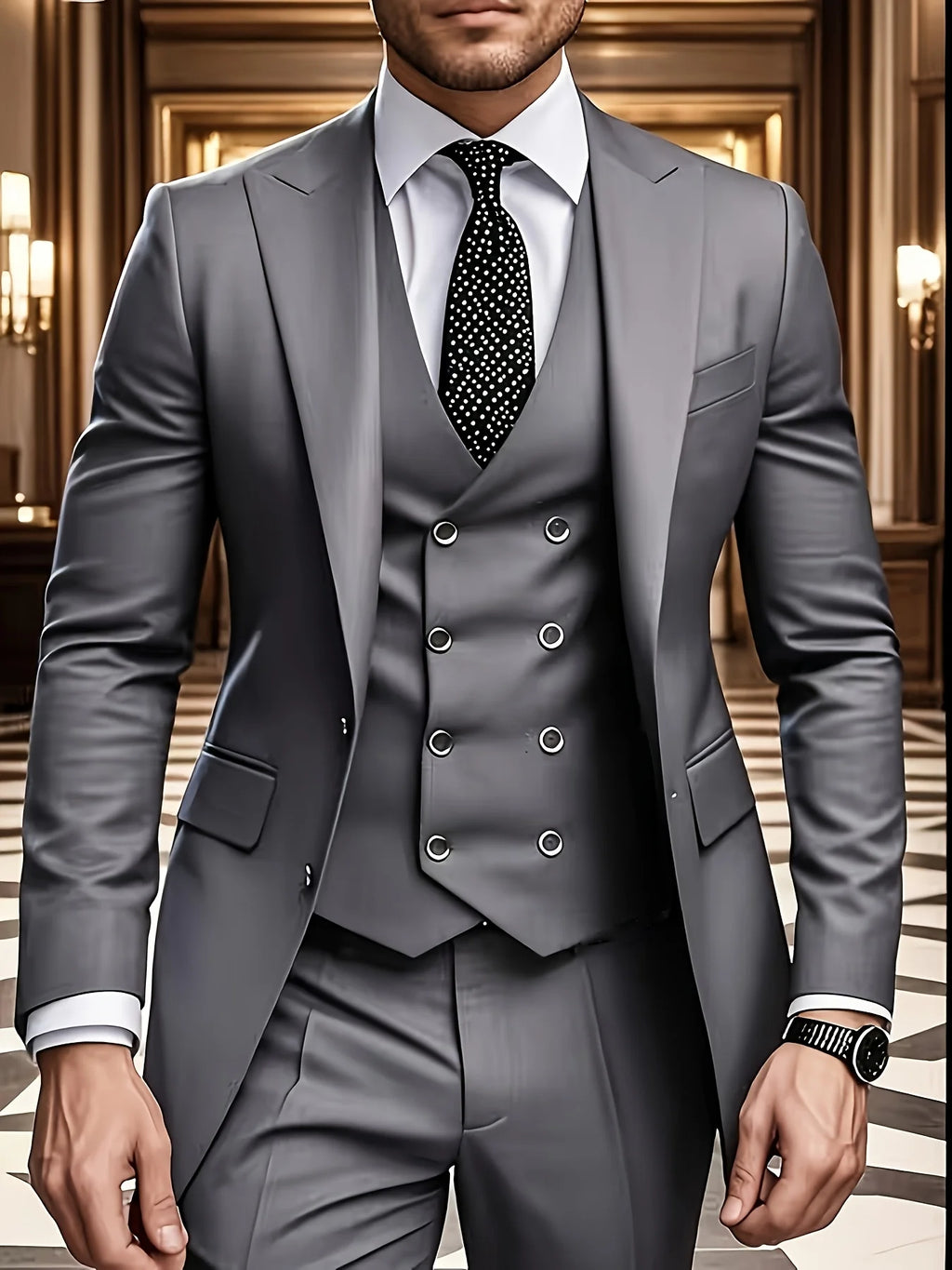 2026 Best Selling Formal Suit Single Breasted Business Outfit Four Seasons mens suits 3 piece