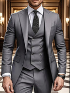 2026 Best Selling Formal Suit Single Breasted Business Outfit Four Seasons mens suits 3 piece