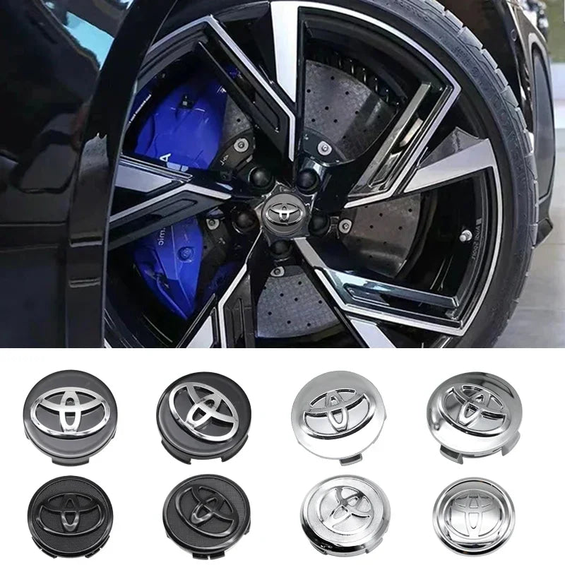 4Pcs 57/62mm Car Wheel Center Hub Cap Rim Cover For Toyota Corolla RAV4 LEVIN Yaris C-HR Camry Prius Prado  Car Auto Accessories