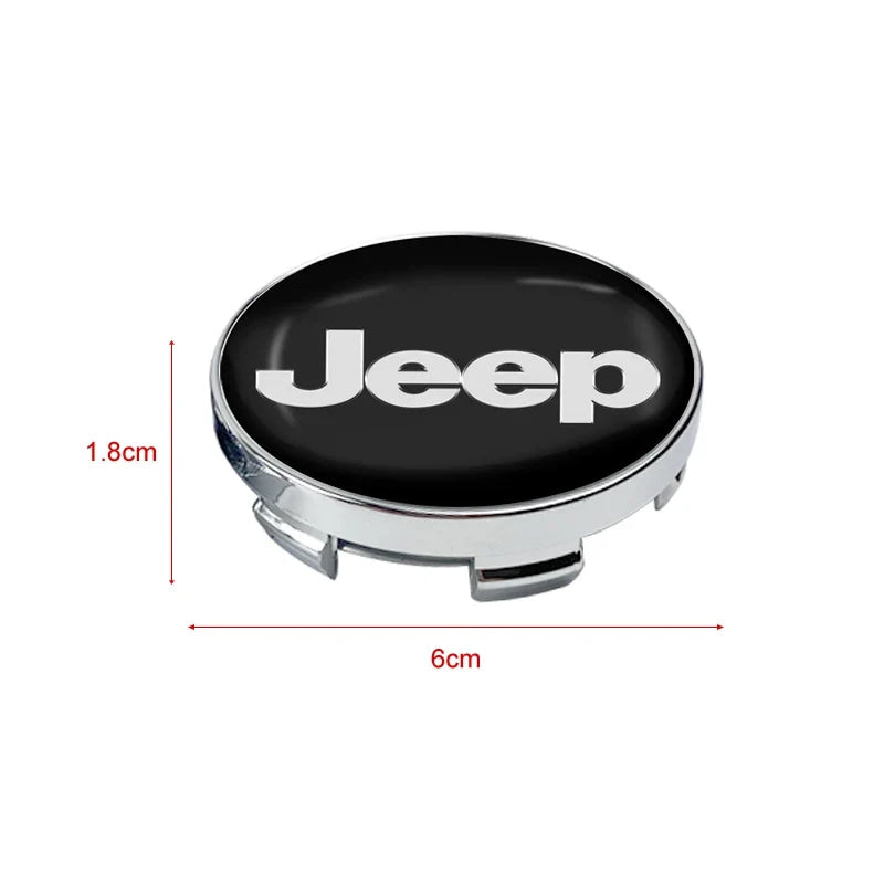 4Pcs 56/60mm Car Wheel Center Hub Cap Car Accessorie for JEEP Wrangler Grand Cherokee JK TJ Compass Renegade Patriot Trail Hawk