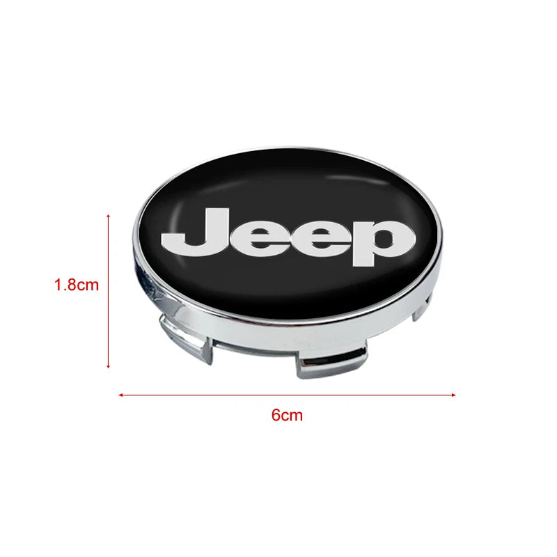 4Pcs 56/60mm Car Wheel Center Hub Cap Car Accessorie for JEEP Wrangler Grand Cherokee JK TJ Compass Renegade Patriot Trail Hawk